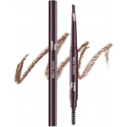 Creion de sprancene retractabil cu periuta 2 in 1 Miss Demi Waterproof - 02 Saten Deschis ( Light Brown)